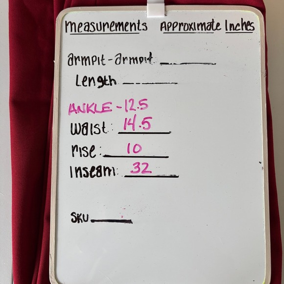 Jacob Size 5/6 Trousers Red Wide Leg Pants Business Chic Office Holiday Party - Picture 10 of 10